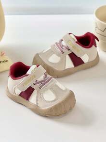 1双男女通用新款低帮运动鞋，软底防滑，适合婴幼儿休闲步行，时尚百搭儿童跑步鞋，适合春、夏、秋、冬四季穿着。 - 酒紅色 - 查看 1