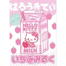 1 tấm poster Hello Kitty màu hồng dễ thương không khung, chống thấm nước và chống ẩm, có thể dán lên tường, thích hợp cho nhà ở, phòng khách, phòng ngủ, quán bar và các không gian khác, dùng để trang trí. - Nhiều màu - Xem 4