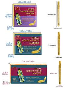 Marcadores de pintura acrílica de punta fina de 0.7mm-3.0mm, punta suave, colores metálicos vibrantes, alta cobertura para capas, secado rápido e impermeable, adecuado para acuarela, pasteles al óleo, tarjetas negras, tarjetas de felicitación, caligrafía, diarios, firmas y creaciones casuales - Marcadores de metal - Ver 7