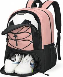 Bolsa de fútbol, bolsa de baloncesto con compartimento para pelota y compartimento para zapatos, mochila de fútbol grande para baloncesto, gimnasio, fútbol - Comida Carne - Ver 3