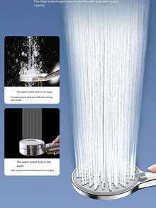 3pcs High Pressure Shower Head Set, Includes 1.5m Shower Hose & ABS Holder, Bathroom Handheld Massage Spray Nozzle, Suitable For Shower, Bathtub, Hot Water Heater