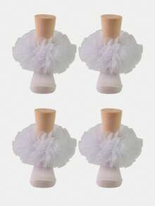 2双女婴褶皱公主袜，蓬松大褶皱设计 - 彩色 - 查看 10