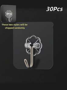 100个透明强力粘钩，无需钻孔，适用于衣物、厨具、厨房和浴室。 - 預設 - 查看 10