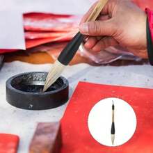 TEHAUX Pincel De Escribir, Pinceles De Escritura, Pincel De Caligrafa China, Pluma De Escritura Sumi JaponS, Herramienta De Dibujo Para Acuarela Y Guache Para Principiantes - gris+27x4x4cm - Ver 9