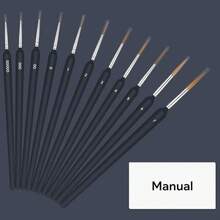 11 Piezas Pinceles para Pintura Acrlica, Juego Profesional para Detalle Fino de Artistas, leo, Acuarela, Miniaturas, Modelismo, Pintura Facial, Manicura y Principiantes - como se muestra en la figura - Ver 9