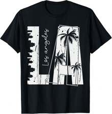 LA Los Angeles T-Shirt - 黑色 - 查看 1