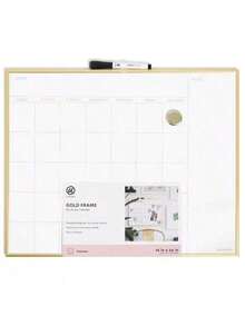 U Brands 16x20 Dry Erase Calendar Board Gold - 1 - 查看 3