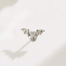 1 件时尚可爱钻石蝙蝠耳钉，适合女性日常佩戴 - 動物 - 查看 7