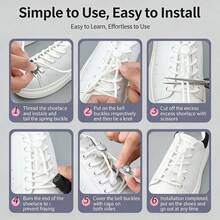 1 paire de lacets élastiques sans laçage, taille unique convenant aux enfants et aux adultes, adaptés aux chaussures de sport et aux chaussures décontractées. Choix printemps/été, cadeaux pour demoiselles d'honneur, décoration de chambre, plage, voyage, pour hommes, pour femmes, vacances, Journée de la femme, accessoires essentiels de voyage, faveurs de mariage, Y2K, chambre, accessoires de voiture pour femmes, décoration de cuisine, articles mignons - Noir - Voir 4