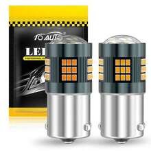 TOAUTO 2 piezas Bombilla LED 1156 BA15S P21W 1157 BAY15D P21/5W, 1156 BAU15S PY21W 7440 7443 W21W, Bombilla de luz de señal de giro de automóvil 12V amarillo rojo blanco - A - Ver 19