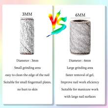 80+1件/盒灰色砂带套装 3.1mm迷你美甲打磨砂带带钻头电动打磨机指甲打磨头指甲去除砂带指甲打磨修甲足疗工具配件 - 彩色 - 查看 3