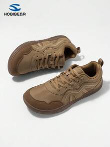 HOBIBEAR Giày tennis nam màu nâu mới, giày thể thao đế mềm kiểu retro thời trang, giày thể thao đôi đa năng phù hợp đi làm, đi bộ, đi dạo, dùng được cả bốn mùa. - Nâu sẫm - Xem 3