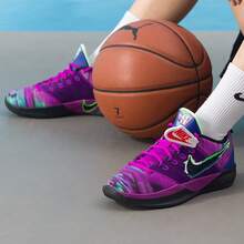 Nike Zapatillas de entrenamiento de fitness para niños, zapatos deportivos casuales para baloncesto - Multicolor - Ver 3