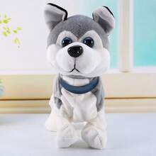 Interactive Electronic Husky Dog Activated By Sound - Puppy Controlled By Voice And Hand Clapping, With Barks And Movements, Realistic Toy For Children, Requires 4 AA Batteries (Not Included)