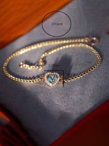 1条S925纯银心形手链，优雅浪漫，日常佩戴佳品，贴心礼物 - 愛心 - 查看 8