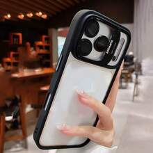 适用于 17、16、15、14、13、12、11 Pro Max Plus Air 16e 的豪华防震手机壳，带镜头支架、镜头贴膜和保护套 - 灰色 - 查看 4