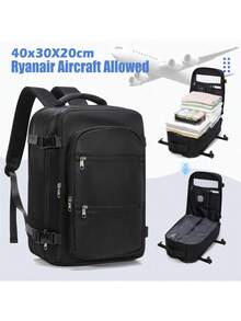 真空压缩背包 - 耐用尼龙材质，男女通用大容量旅行背包，多功能行李收纳背包，轻便防水 - 适合旅行、徒步、露营和户外探险。多功能真空压缩收纳背包，大学生背包，可登机背包，大容量旅行背包，符合航空运输标准，防水，可容纳 14 英寸和 15.6 英寸笔记本电脑，尺寸：40*30*20 厘米 - 彩色 - 查看 4