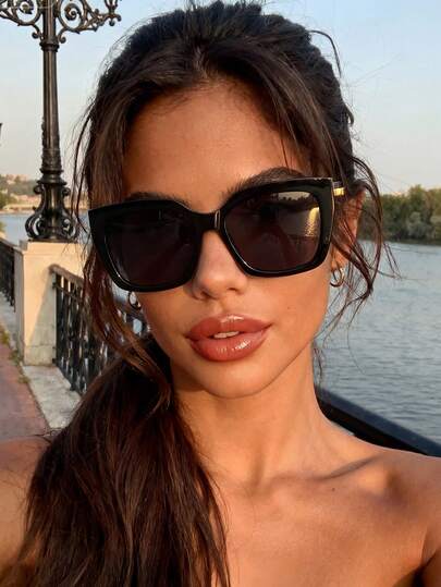 1 Pair Unisex Square Versatile Sunglasses, Suitable For Daily Use, Street Style, Travel, Vacation, Sports, Driving, Festivals, Beach, EDM, Outings, Summer Accessories, Family Trips, Golf, Hiking, Elegant Attire, Vacation Atmosphere, Sports, Parties, Outdoor Activities, Street Style, Fishing, Holidays, Vacation