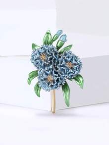 Luxury Enamel Hydrangea Brooches - Plant Pins For Women Unisex Casual Party Jewelry Accessories / Friends Gifts Badges Decoration