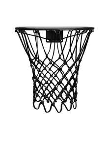 1个标准篮球架网，适用于专业比赛和室内训练，黑色涤纶篮球网