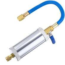 Oil Injector Tool R134A Compressor Oil Injector 1/4" SAE Connector R12 R22 Refrigerant System Automotive A/C Dye Injector Tool