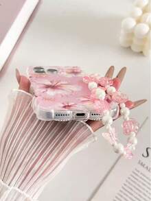 Lily Pattern Painted Braided Transparent Attached Bracelet Flat Printing Painted Anti-Drop Fashionable Cute Compatible With IPhone 17/ 17 Pro/ 17 Pro Max/ 16/ 16 Pro/ 16 Pro Max/ 16 Plus/10 Cases Anti-Drop New 14/ 15 Phone Case XS Painted 78P European And American XR Painted 78GES2 Printing Max Compatible With Apple P15 Pro Max Anti-Drop P14 Thickened P13 Soft Shell P12 Full Package P11 Anti-Drop Creative Phone Case - Multicolor - View 8