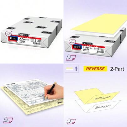 Superior Carbonless NCR, Pre Collated Paper, 500 Sheets Per Pack 81 2 X 11 2 Part Reverse, 5887