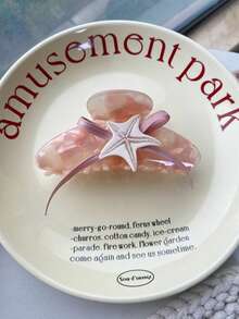 Französische Haarspange mit blauem Wal-Klauen-Clip, Seestern, Wassertasche, Goldfisch, süßer Acryl-Haarclip, kreative Frucht-Haarspange, modische, elegante Nischen-Haarspange, Acryl-Stern-Seestern-Linie Klammer-Clip, großer Haarclip für Dutt-Frisuren, Pferdeschwanz-Haarclips für Frauen - Verschiedenfarbig - Übersicht 20