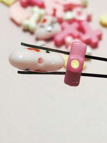 30件装情人节可爱甜美日式粉色巧克力爱心石音符十字架白骨美甲饰品八音符摆件手机壳打火机耳机装饰用品发夹手饰串珠DIY手工手链配件 - 彩色 - 查看 10