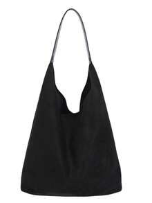 1pc Women's Faux Suede Shoulder Bag/Tote Bag, Large Capacity, Extra Large Size, Scratch-Resistant And Durable, Can Hold Passport, Cash, ID, Credit Cards, Lightweight, Suitable For Commuting/Travel, Fashionable And Casual - Black - View 6