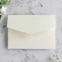 25pcs Tri-Fold Pocket Wedding Invitation Envelopes, Minimalist Invitation Envelopes Suitable For Engagement, 15th Birthday, Christening And Other Occasions, DIY Invitations, 5*7 Inch Invitations, Pocket Invitations, Customized Invitations, Christmas Cards - Ivory - View 3