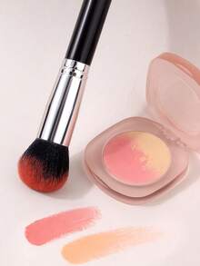 1pc Multi-Functional Makeup Brush Set - Powder Brush, Blending Brush, Highlighter Brush, Blush Brush. Evenly Applies Makeup, Natural Blending, Curved Brush Head, Travel-Friendly, Suitable For Beginners - Black - View 5