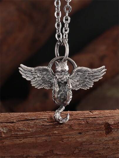 1pc New Exquisite Cute Pet Cat Wings Animal Pendant Necklace For Women Fashion Pendant Jewelry Gift Girls Birthday Gift