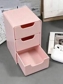 1件/套迷你三层桌面收纳盒，家具，办公用品，珠宝收纳盒，抽屉式化妆品收纳盒，女士旅行必备收纳盒，旅行礼品