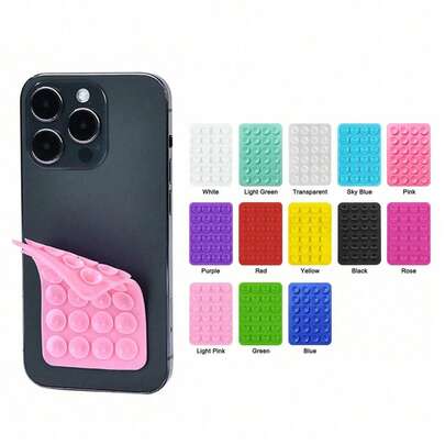 Giá đỡ điện thoại hai mặt có giác hút, miếng dán điện thoại chống trượt bằng silicon có thể giặt được.