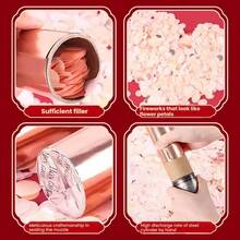 1个闪亮星空彩纸炮，适用于婚礼/生日派对/庆典/毕业典礼氛围喷花炮 - 彩色 - 查看 8