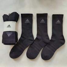 Adidas 阿迪达斯中筒篮球袜，保暖白色跑步袜，毛巾底，男女通用，冬季新款 IA3949、IA3950、IA3951、HT3452、IC9521 - IA3950 - 查看 7