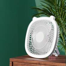 Ventilador Personal De Escritorio, 3 Velocidades Ajustables, PequeñO Ventilador De Mesita De Noche Para Dormitorio, Oficina, RotacióN, Ventilador Recargable Por USB Para Estudiantes, BateríA Recargable, Ventilador Personal Mini De 3 Velocidades, Ventilador De Enfriamiento PortáTil Usb, Camping, Carro De Golf, Cochecito, Hogar, Oficina, Playa, Verano, Hogar, Trabajo, Dormitorio Universitario - Blanco - Ver 3