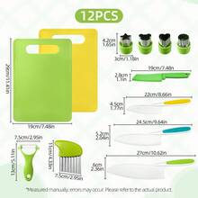 4pcs/9pcs/12pcs Kitchen Multi-Functional Utensil Set For Baking - Cake And Bread Slicer With Plastic Cutting Board, Vegetable And Fruit Embosser, Butterfly Pasta Mold, Fruit And Melon Peeler - Complete Set Of Plastic Kitchen Tools - - - View 6