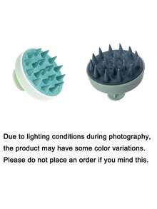 1pc 3.15x2.76 Inch Soft Silicone Hair Massage Brush, Scalp Exfoliating Shampoo Brush, Gentle Scalp Cleansing Comb, Relaxing Scalp Massager, Comfortable Hair Brush, Bathing Brush, Home Bathroom Decor, Travel Essential, Summer Hair Care Tool, Stress Relief Beauty Accessory