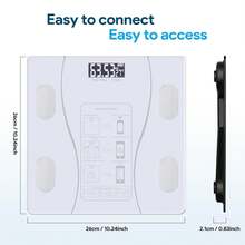 Smart Scale for Body Weight, Digital Body Weight Bathroom Scale, Body Composition Analyzer with Smartphone Application and Bluetooth synchronous Scale(260mm/10.2in) - Multicolor - Ver 9