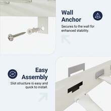 Allewie 72 Inches Tall Loft Bed Twin Size With Ladder And Safety Guardrail For Teens And Adults, Heavy Duty Metal Single Bunk Bed For Small Space, Noise Free, White - trắng - Xem 7