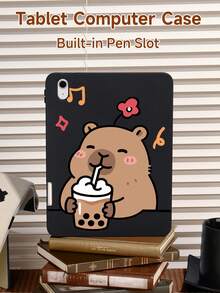 这款水豚卡通图案保护套内置笔槽，兼容 iPad 第十代、iPad Air 4/5（10.9 英寸）、Kindle（第十一代，2022 年发布）、Kindle（第十一代至 2024 年发布）（6 英寸）。保护套四角防震，单手即可轻松握持。 - 彩色 - 查看 2