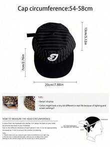 1pc Soft Top Flat Bill Hat, Retro Skateboard 5-Panel Cap, Women Camouflage Brim Hat, BiteBerry Original New American Letter Contrast Color Corduroy Plaid Baseball Cap, Unisex Corduroy Plaid Fashion Simple Casual Sun Hat, Outdoor Street Skater Hippie Chicks Style Cap IDKH - 標誌棒球帽 - 查看 7