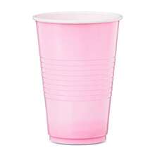 Plastic Disposable Party Cups, Lovely Pink, 16 Oz, 18 Pieces - 預設 - 查看 2