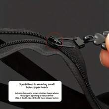 2/5/10个装猫爪金属拉链头，可拆卸拉链头替换件，适用于衣服、包包和外套 - 衬衫、裙子和裤子的修补工具 - 设计优雅，多种颜色可选，蝴蝶装饰，送礼推荐：生日或情人节送给女朋友的贴心礼物 - 彩色 - 查看 9