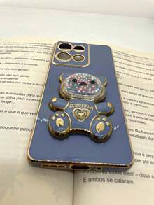 Phone Case Compatible With Moto G75 5G, Teddy Bear Design. - Blue - View 6