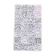 1 Box Round Letter Beads, 28 Styles Gold A To Z Alphabet Acrylic Beads Set, Heart Shaped Beads, Suitable For DIY Bracelets, Necklaces And Jewelry Making, Valentine's Day Handcraft Gift - Multicolor - View 3