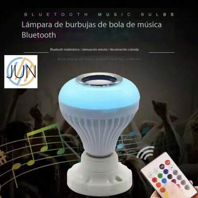 Colorido Altavoz Inteligente de Bombilla de Música Bluetooth Luz LED Multicolor para Ambiente Músico con Control Remoto y Bluetooth Inalámbrico