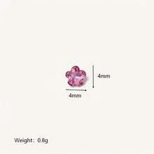 1 chiếc mặt dây chuyền hình hoa nhỏ màu hồng đính đá Zirconia, kiểu dáng thời trang, dành cho bé trai và bé gái, hình cỏ ba lá, ngôi sao năm cánh, tượng trưng cho mẹ, mạ vàng 18K, phụ kiện hộp đựng dây chuyền, mặt dây chuyền bùa hộ mệnh, chống nước, chống mồ hôi và không dễ bị oxy hóa, thể hiện nét duyên dáng nữ tính, trang sức dành cho nữ. - Nhiều màu - Xem 9